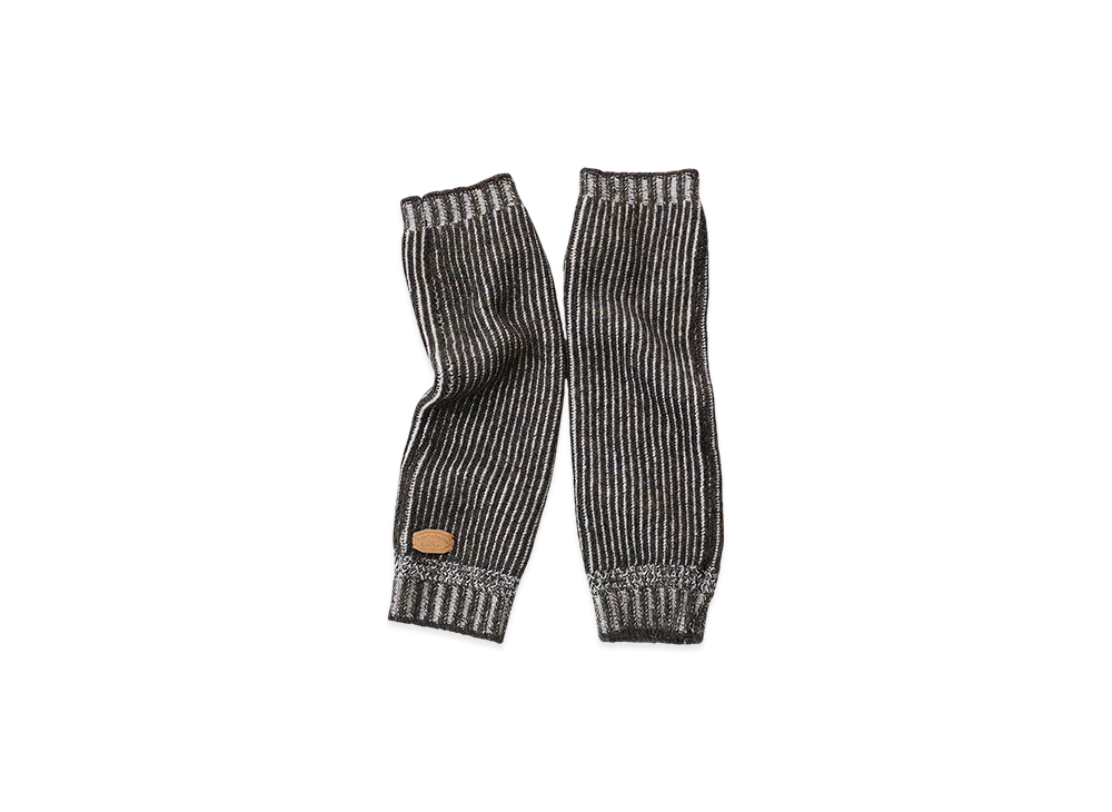 NICENESS Casady Harris Knit Fingerless Gloves "Gray/Off White"
