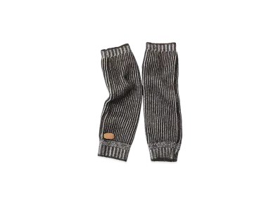 NICENESS Casady Harris Knit Fingerless Gloves "Gray/Off White"