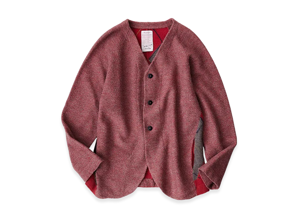 NICENESS Blossom Felted Knit Jacket "Red"