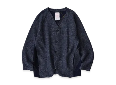 NICENESS Blossom Felted Knit Jacket "Navy"