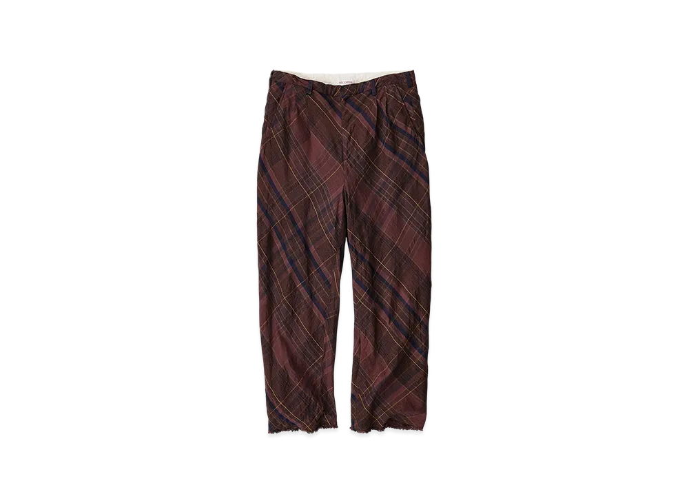NICENESS Cavaliers Easy Pants - Khadi Check "Brown"