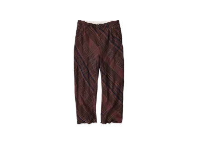 NICENESS Cavaliers Easy Pants - Khadi Check "Brown"