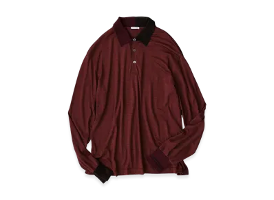NICENESS Astaire Merino Wool Polo Shirt With Long Sleeves "Brown"