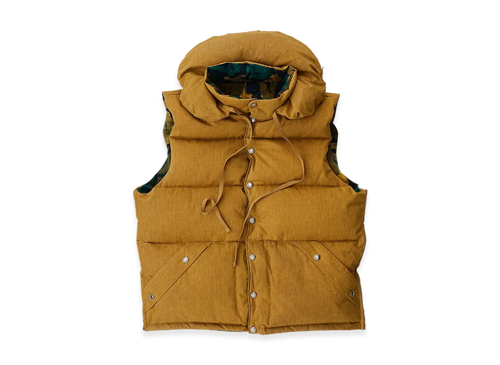 NICENESS Henri Down Vest "Mustard/Leaf"