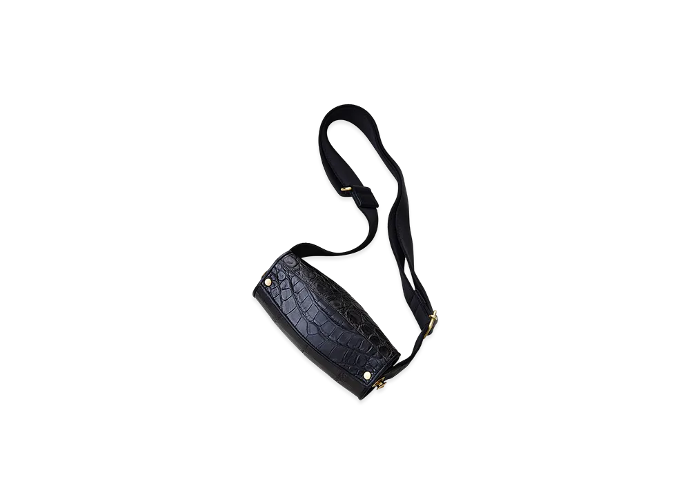 NICENESS L.K.Balin Crocodile And Cowhide Glass Bag "Black"