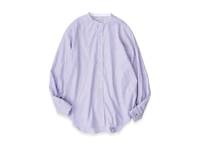 NICENESS Guarino N.N.P. Dobby - Weave Band Collar Dress Shirt "Purple"