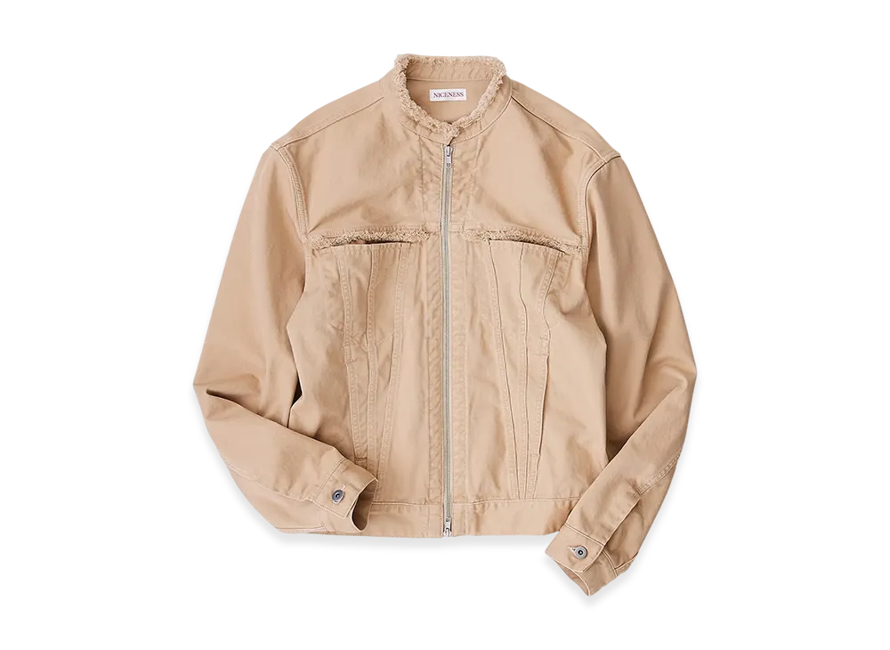 NICENESS Bowie Chino Trucker Jacket "Beige"