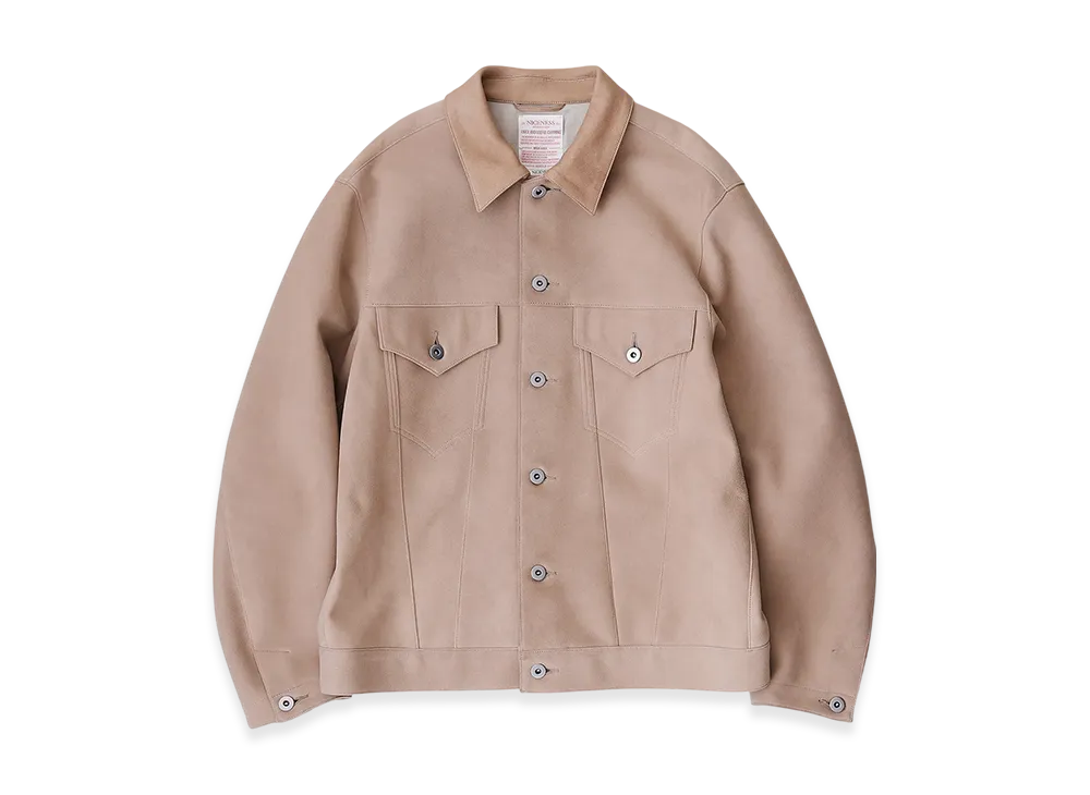 NICENESS Maclean Trucker Jacket - Lamb Leather "Beige"