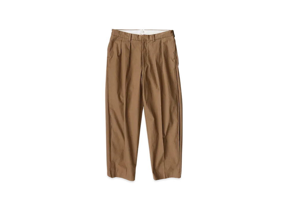 NICENESS Kirk Flying V Trousers / Regular - Cotton Gabardine "Ocher"
