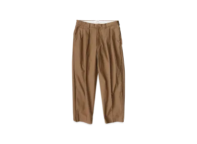 NICENESS Kirk Flying V Trousers / Regular - Cotton Gabardine "Ocher"