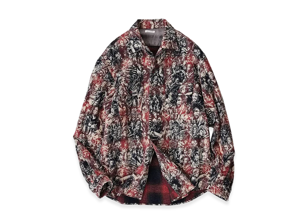 NICENESS Strobe FlaNNel Shirt Long Sleeve - Woodstock Cotton "Red"