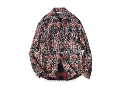 NICENESS Strobe FlaNNel Shirt Long Sleeve - Woodstock Cotton "Red"