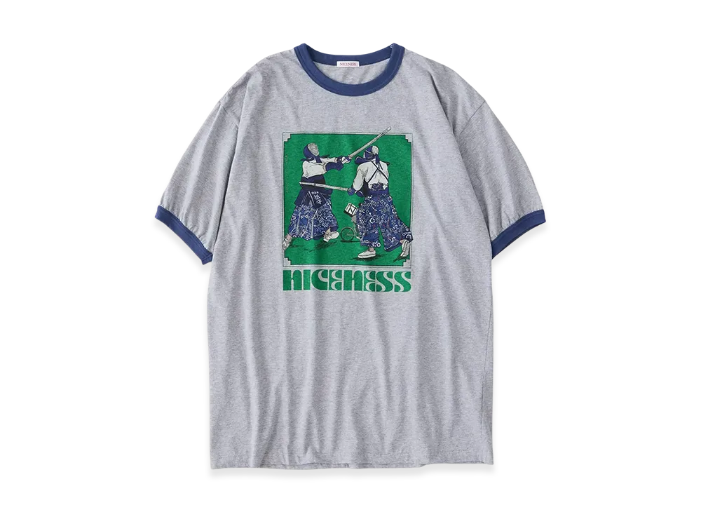 NICENESS K.Athena Kendo Ringer Tee "Heather Gray"