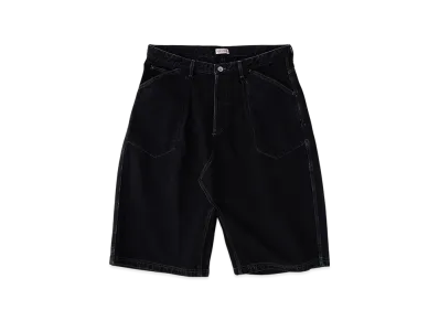 NICENESS B.Stu Aged Effect Baggy Shorts "Black"