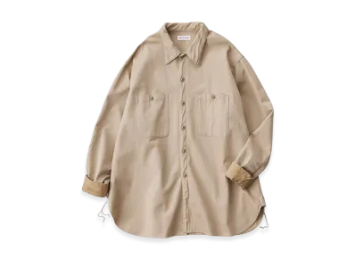 NICENESS Shelley Chino Officer Shirts "Beige"