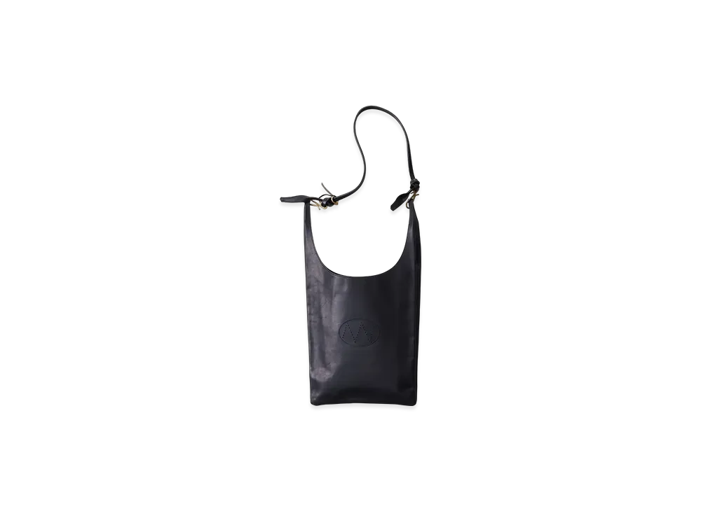 NICENESS H.R.Lowe Midi NN Shoulder Bag / Medium Size - Oiled Horse Leather "Black"