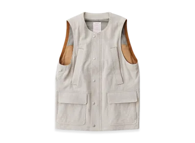 NICENESS Nicolas Herringbone Hunting Vest "Khaki"