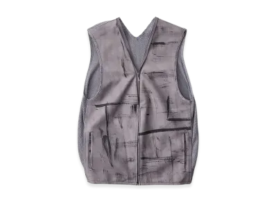NICENESS Slesinger Leather Knit Vest - Ink Leather "Ink"
