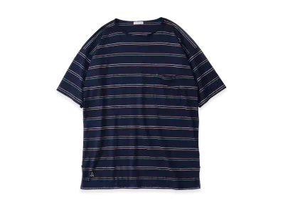 NICENESS M.Sandin Pocket T Shirt Short Sleeve - Multi Stripe "Navy"
