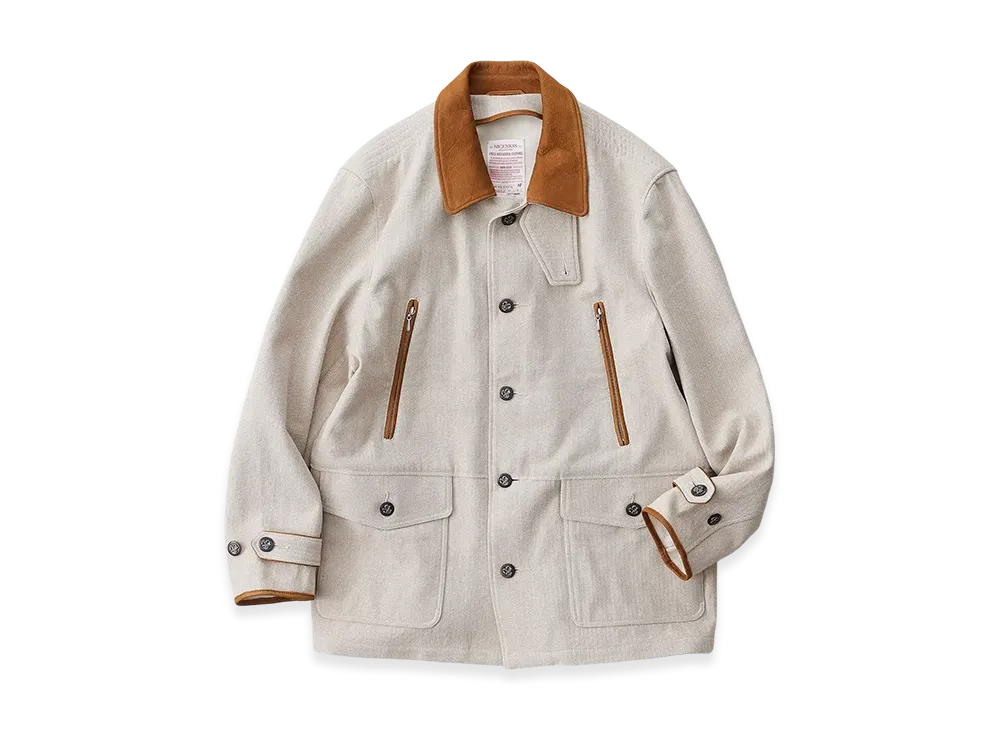 NICENESS Loran Herringbone Hunting Jacket "Khaki"