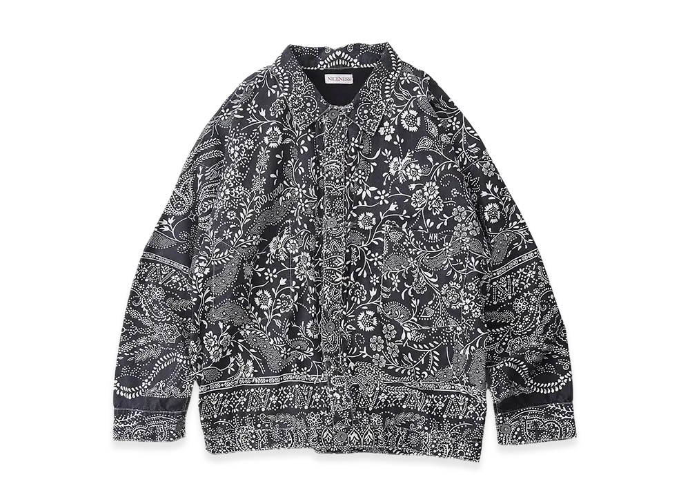 NICENESS Gyan Bandana Trucker Jacket "Black"
