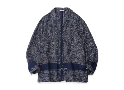 NICENESS Jamet Bandana Shirt "Navy"