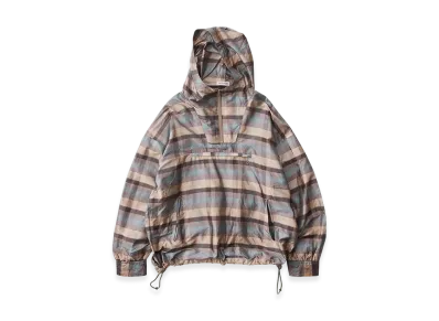 NICENESS Buckler Silk Check Anorak "Blue"