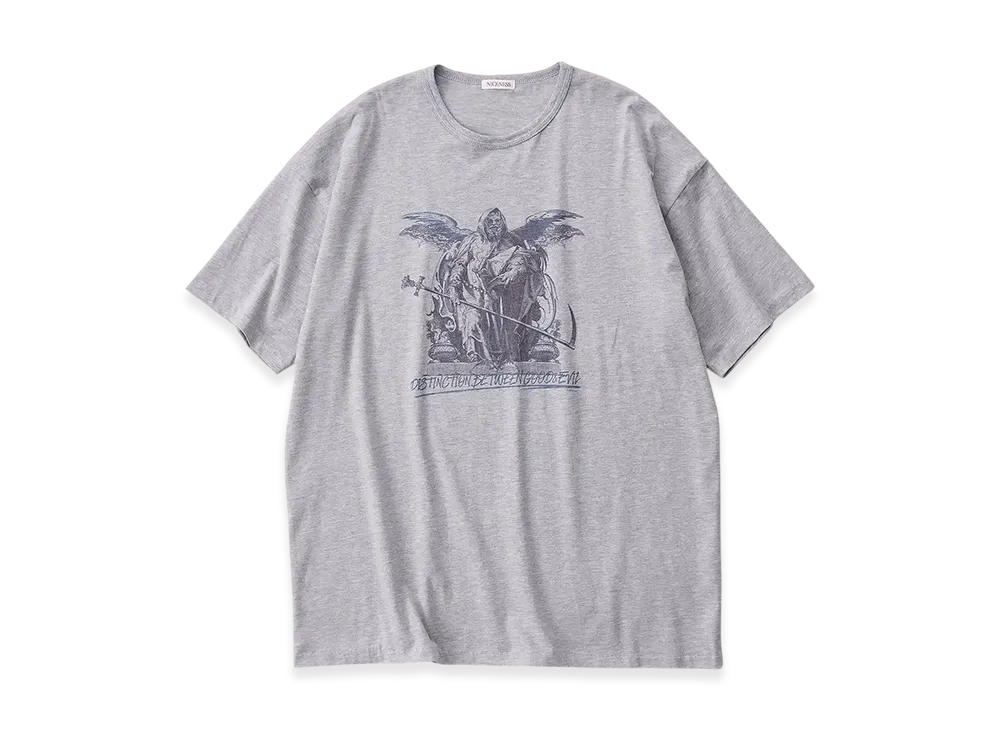 NICENESS JohNNy Crewneck T Shirt Short Sleeve - Devil "Light Gray"