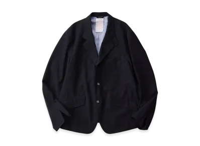 NICENESS Mondo Wool Silk Chambray Lounge Jacket "Midnight"