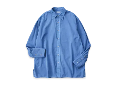 NICENESS Laroche Pin Tuck Shirts "Blue(Dyed)"