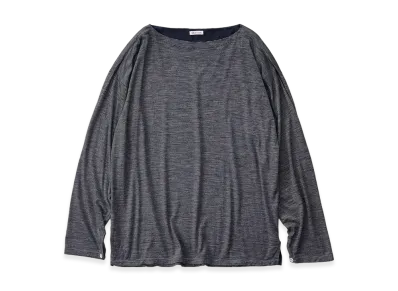 NICENESS R.Melvin Stripe Wool Long Sleeve T-Shirt "Gray"