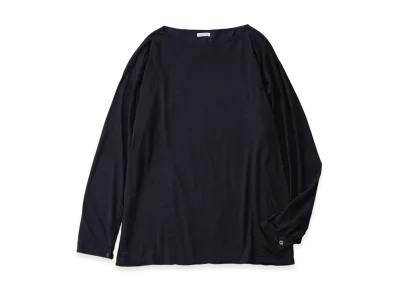 NICENESS R.Melvin Stripe Wool Long Sleeve T-Shirt "Charcoal"