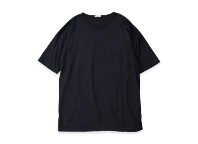 NICENESS R.Sandin Stripe Wool Pocket T-Shirt "Charcoal"