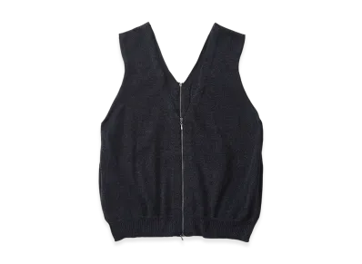 NICENESS Manu Suvin Wool Double Fronted Vest "Charcoal"