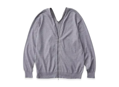 NICENESS Fabrice Suvin Wool Double Fronted Cardigan "Charcoal"