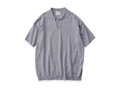 NICENESS Antoine Suvin Wool Skipper Polo Shirt "Gray"