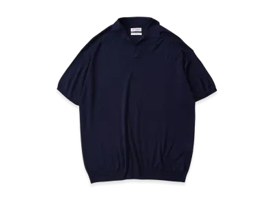 NICENESS S.Antoine Silk Skipper Polo Shirt "Darknavy"