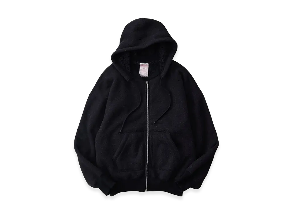 NICENESS Lally Wool Cashmere Boa Sweat Hoody "Charcoal"