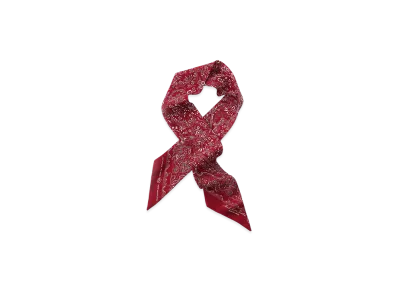 NICENESS Pat Cotton Silk Paisley Scarf Tie "Red"