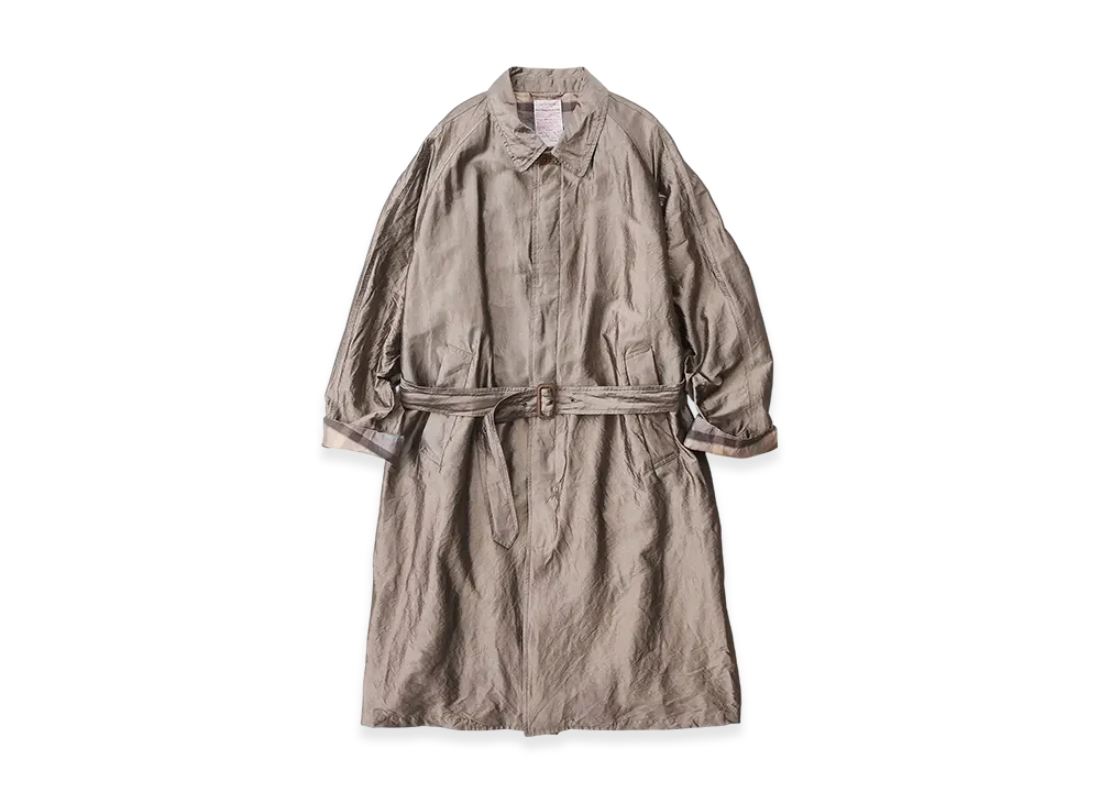 NICENESS Weller Silk Balmacaan Coat "Beige"