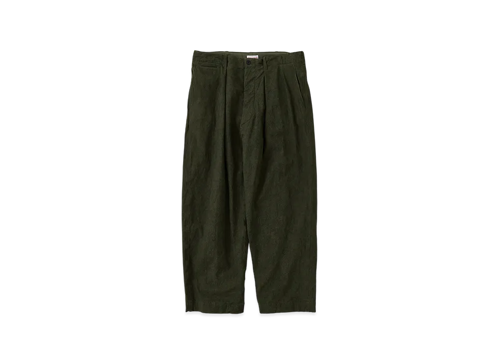 NICENESS W.Albarn Distressed Duck Resized Trousers "Dark Olive"