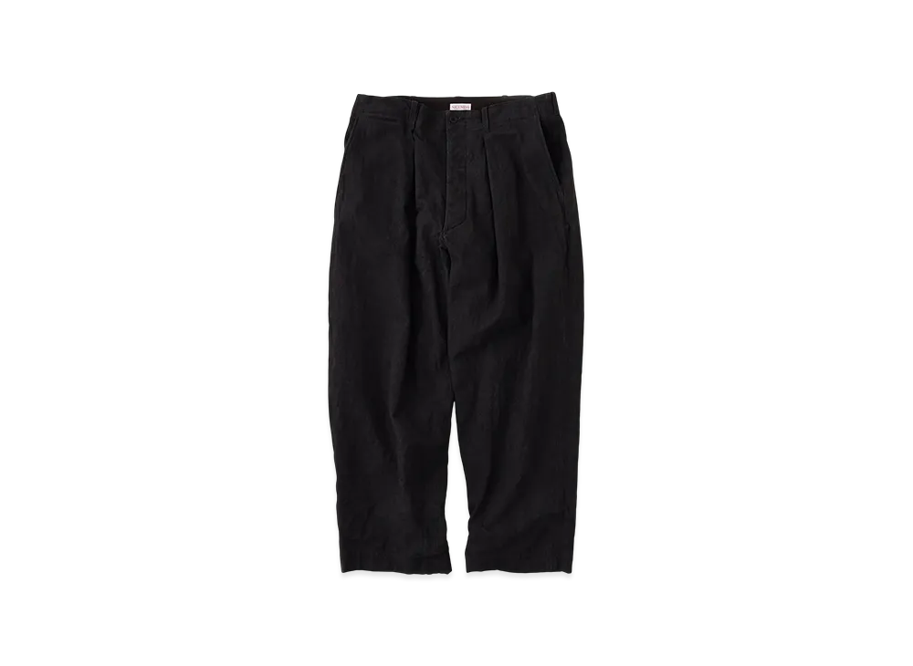 NICENESS W.Albarn Distressed Duck Resized Trousers "Dark Brown"