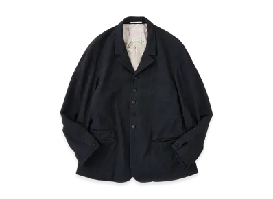 NICENESS H.Slash Wool Herringbone Rustic Tailored Jacket "Charcoal"