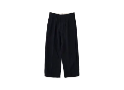 NICENESS D.Schenker Overdyed Stripe Flying V Trousers "Dark Navy"