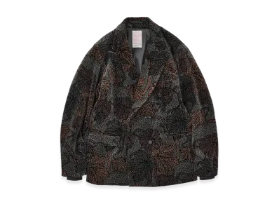 NICENESS Schemel Printed Velveteen Flight Sleeve Jacket "Gray"