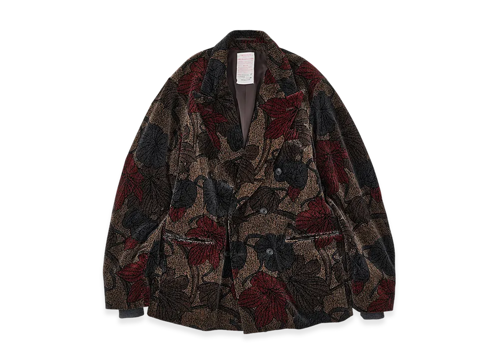 NICENESS Schemel Printed Velveteen Flight Sleeve Jacket "Beige"