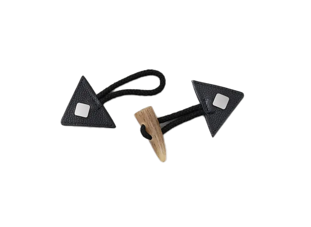 NICENESS Sartre Duffle Coat Rope Toggle "Black/Black"