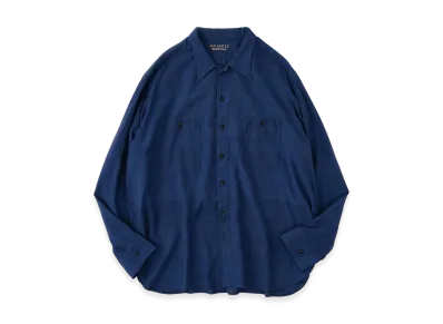 NICENESS S.Tommy Heather Chambray Work Shirt "Blue"