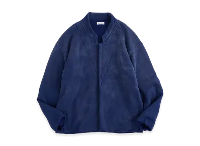 NICENESS Lead Distressed Sweat Jacket "Navy"