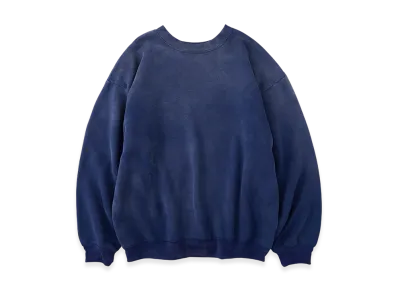 NICENESS Navarro Distressed Double-Front Crewneck Sweatshirt "Navy"
